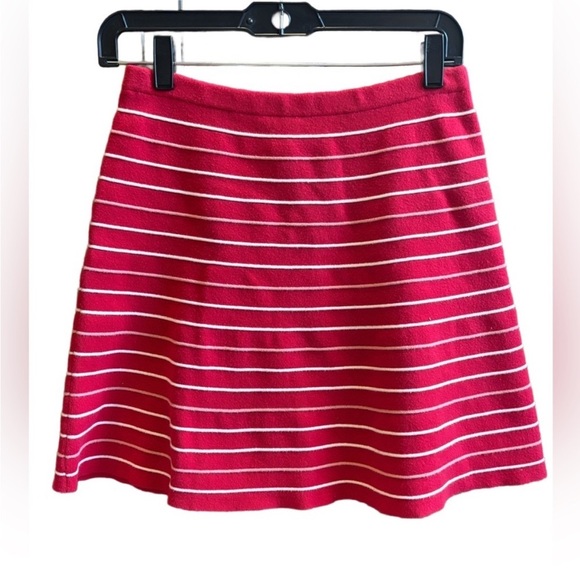 Free People Red Striped Knit Two-Piece Set: skirt & sleeveless crop top, cotton - Picture 6 of 9